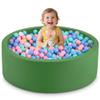Aunekiv 35.4" x 11.8" Foam Ball Pit for Toddlers, Baby Round Balls Pool for Babies 1-3, Kids Play Ball Pits Ideal Gift for Boys and Girls, Balls Not Included, Green view 1