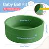 Aunekiv 35.4" x 11.8" Foam Ball Pit for Toddlers, Baby Round Balls Pool for Babies 1-3, Kids Play Ball Pits Ideal Gift for Boys and Girls, Balls Not Included, Green view 2
