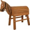 small foot Brown Wood, Weatherproof, Aerobatic Horse, 12666 view 1