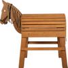 small foot Brown Wood, Weatherproof, Aerobatic Horse, 12666 view 3