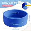 Aunekiv 35.4" x 11.8" Foam Ball Pit for Toddlers, Baby Round Balls Pool for Babies 1-3, Kids Play Ball Pits Ideal Gift for Boys and Girls, Balls Not Included, Blue view 2
