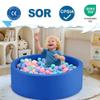 Aunekiv 35.4" x 11.8" Foam Ball Pit for Toddlers, Baby Round Balls Pool for Babies 1-3, Kids Play Ball Pits Ideal Gift for Boys and Girls, Balls Not Included, Blue view 3