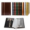 Prophila Collection 64 Black Pages Stamp Album Insert Book Stamp Organizer Padded Brown Cover view 1