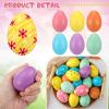 Shihanee 48 Pcs Easter Wooden Eggs Decorations Kit 2.36" Paintable Fake Eggs with Acrylic Paint Set for DIY Easter Crafts Gifts Basket Stuffers Party Favor view 4
