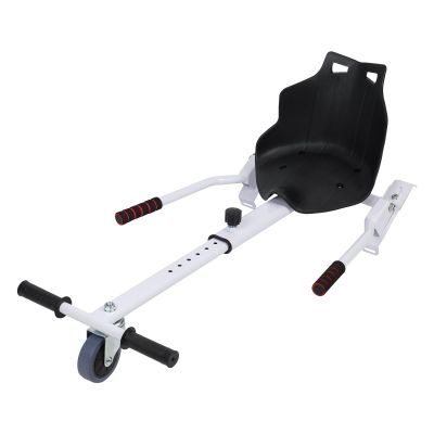 reukmuuc Hoverboard Seat Attachment, Adjustable Go Kart Kit with 360 Drifting Wheel, Universal Hoverboard Kart for 6.5"-10" Hoverboards, Durable and Easy to Steer White