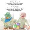 Electric Plush Chicken Toy, Cute Dancing Music Stuffed Animal Lay 3 Eggs for Kids, Soft Short Plush Chicken for Kids (30cm view 4