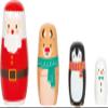 small foot Matryoshka Wooden Christmas Figures, Cute Nesting Dolls, 4 Pieces, Stacking Game for Children from 2 Years, 12682 view 1