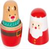 small foot Matryoshka Wooden Christmas Figures, Cute Nesting Dolls, 4 Pieces, Stacking Game for Children from 2 Years, 12682 view 2