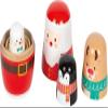 small foot Matryoshka Wooden Christmas Figures, Cute Nesting Dolls, 4 Pieces, Stacking Game for Children from 2 Years, 12682 view 4