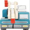 Small Foot 12639 Wooden Pallet Truck with 360 Rotating Crane and Accessories, from 2 Years, 12639 Coloured view 4