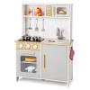 Costzon Kids Kitchen Playset, Wooden Pretend Play Kitchen with Lights and Sounds, Stoves, Sink, Faucet, Microwave, Oven & Cooking Accessories, Toy Kitchen Set for Toddlers, Gift for Boys Girls Ages 3+ view 1