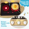 Costzon Kids Kitchen Playset, Wooden Pretend Play Kitchen with Lights and Sounds, Stoves, Sink, Faucet, Microwave, Oven & Cooking Accessories, Toy Kitchen Set for Toddlers, Gift for Boys Girls Ages 3+ view 2