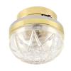 Waldosia 1:12 Scale Dollhouse Miniature LED Clear Etched Ceiling Lamp (Gold) view 2