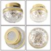 Waldosia 1:12 Scale Dollhouse Miniature LED Clear Etched Ceiling Lamp (Gold) view 3