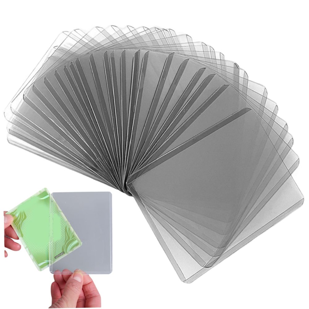 160PCS Card Sleeves 4x3'' Waterproof & Dustproof Card Savers with Rounded Edges Easy to Replace & Use Card Protector Sleeves for Trading Cards Storage Card Protector Sleeves Card Storage Trading Card