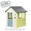 Smoby Life - Jolie Playhouse (98 x 110 x 127 cm) with 59% Recycled Content - Weatherproof Garden Shed for Children with Windows - Outdoor Children's House for Garden or Patio - from 2 Years view 3