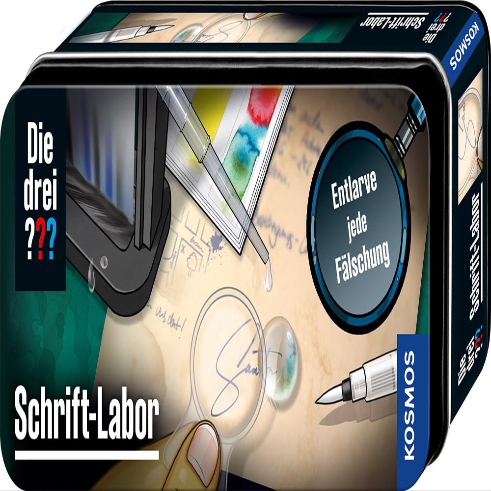 Kosmos Die drei Police Lab 632588, Exciting Detective Gadget, Detective Toy Set for Kids Age 8+, Birthday Gift, Souvenir, White