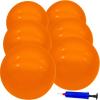 GCQJOQ 6 Pcs 6 Inch Inflatable Bouncy Balls, with 1 Hand Air Pump, Orange view 1