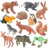 AENIMELY 12PCS Woodland Animals Figures Wildlife Jungle Toy Animal Figures Bear Birthday Cake Topper Party Favour Gift for Kids view 1