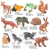 AENIMELY 12PCS Woodland Animals Figures Wildlife Jungle Toy Animal Figures Bear Birthday Cake Topper Party Favour Gift for Kids view 2