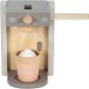 Small Foot Tasty Coffee Makers Set, Wood, Grey, with Milk Foam Coins and Hoods, Kitchen Accessories for Children from 3 Years, 12680 view 4