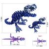 9.84" 3D Printed Dinosaur, Articulated Dinosaur Fidget Toy, Flexible Pearly Sheen Tyrannosaurus Home Office Decor Desk Toy L-Green view 2