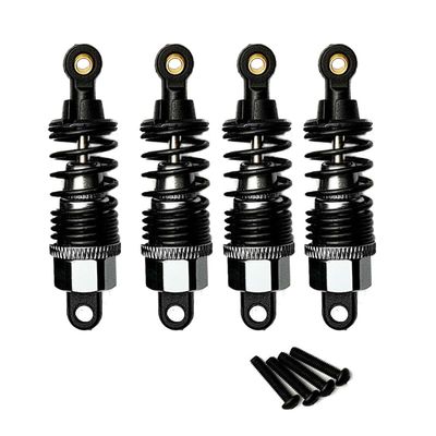 4PCS Alloy RC 1/10 Shocks Absorbers Damper Kit Adjustable Spare Parts for Tamiya TT-02 TT02 RC Chassis Car Repair Replacement(Titanium)