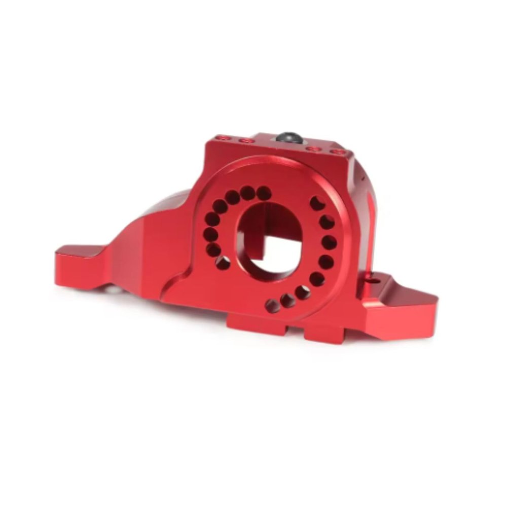 Aluminum Alloy Motor Plate Upper Spur Gear Cover for 1/10 RC Car Crawler TRX4 Chassis Bronco Defender Sport K5 TRX6 8290 Upgrade (Red Set)