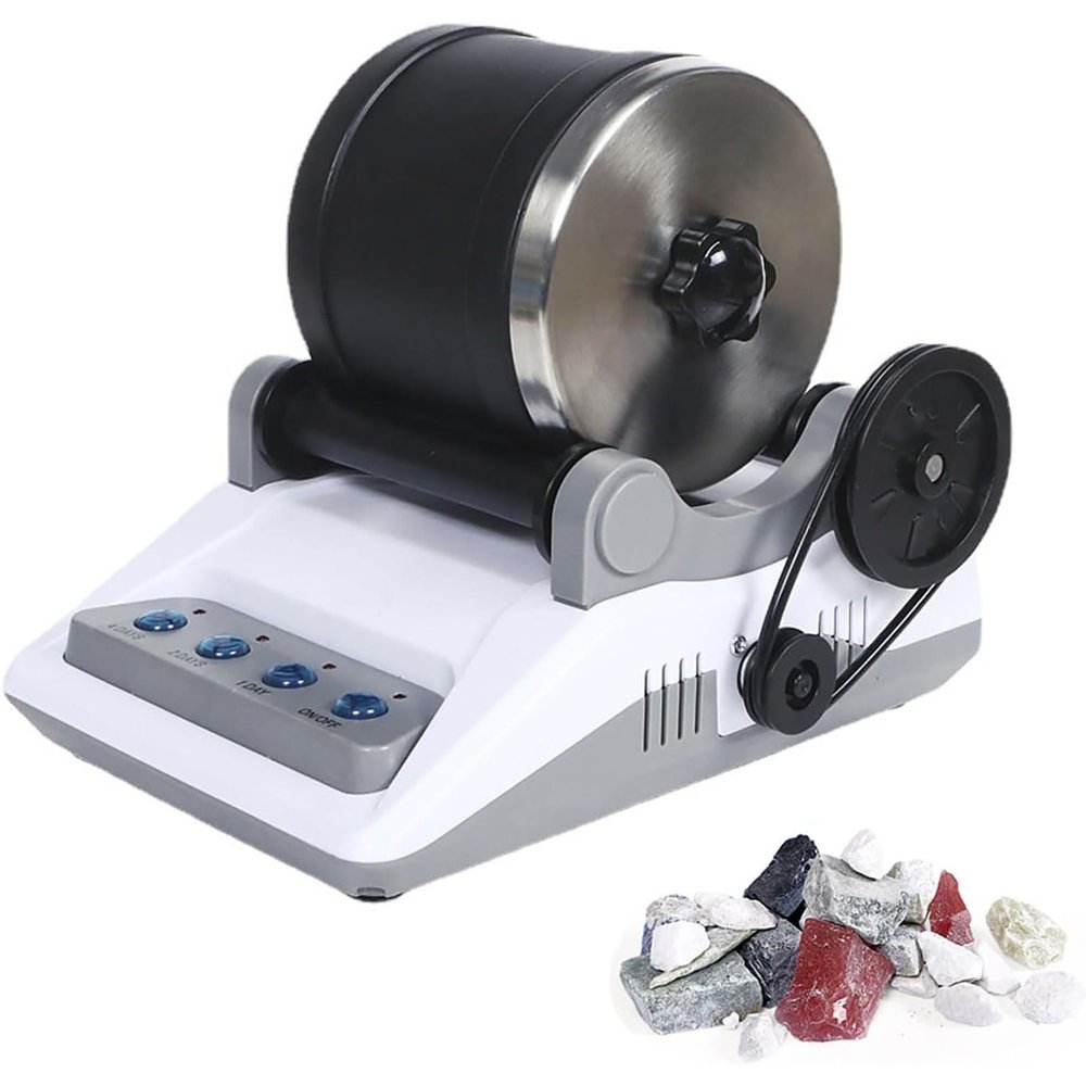 Professional Rock Tumbler Machine Kit, Detachable DIY Stone Polisher, Stone Tumbler Polisher Machine with Button 7 Day Polishing Timer Buttons, Large Barrel Rocks Tumbler Kit Gift for Kids All Ages