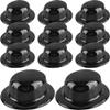SGBETTER 15 Pcs Plastic Bowler Hats Bulk Black Bowler Derby Hat Dress Up Party Hat for Adult Kids Halloween Masquerades 1920s Themed Party Supplies view 1