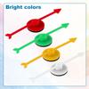 12pcs Arrow Game Spinners, 4 Colors Plastic Spinner Game Pointer Accessories Magnetic Spinners for Classroom Board Game Spinners for Activities DIY Projects (Green, Yellow, Red, White) view 3