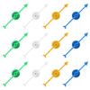 12pcs Arrow Game Spinners, 4 Colors Plastic Spinner Game Pointer Accessories Magnetic Spinners for Classroom Board Game Spinners for Activities DIY Projects (Green, Yellow, White, Blue) view 1