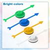 12pcs Arrow Game Spinners, 4 Colors Plastic Spinner Game Pointer Accessories Magnetic Spinners for Classroom Board Game Spinners for Activities DIY Projects (Green, Yellow, White, Blue) view 3