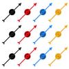 12pcs Arrow Game Spinners, 4 Colors Plastic Spinner Game Pointer Accessories Magnetic Spinners for Classroom Board Game Spinners for Activities DIY Projects (Green, Yellow, Red, White) view 1