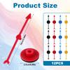 12pcs Arrow Game Spinners, 4 Colors Plastic Spinner Game Pointer Accessories Magnetic Spinners for Classroom Board Game Spinners for Activities DIY Projects (Green, Yellow, Red, White) view 2
