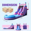 26.2FT Big Commercial Inflatable Grade Water Slide Swimming Pool, 100% PVC Waterslide with 1100W Blower, Basketball Hoop, Airtight Water Pool, 26.2x9.8x17.4FT, Wet Dry Use, Summer Fun view 2