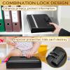 Coin Collection Book Holder for Collectors, 484 Pockets Fireproof Coin Collection Supplies and 36 Currency Album Storage Organizer, Lockable Coins Album for Coins Collector Gifts for Bill, Penny Black view 4