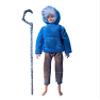 12" Male/Boy Jack Frost Doll with a Complete Costume Set: Hoodie, Pants, Wig & Cane view 1