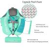 2026 Mambobaby Float, Baby Floats with Canopy for Infants 3-24 Months, Non-Inflatable Pool Floats with Adjustable Safety Strap & Upgrade Tail, Waist Swimming Ring for Toddler, Baby Green view 2
