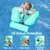 2026 Mambobaby Float, Baby Floats with Canopy for Infants 3-24 Months, Non-Inflatable Pool Floats with Adjustable Safety Strap & Upgrade Tail, Waist Swimming Ring for Toddler, Baby Green view 4