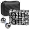 Cool Fidget Magnet Ferrite Rock for Adults, Fidget Mangetic Stones with Fiber Case for Easy Carry, Magnetic with Two Magnet Balls for Office Desk Kitchen Decors, Magic Blocks for Researcher Teacher view 1