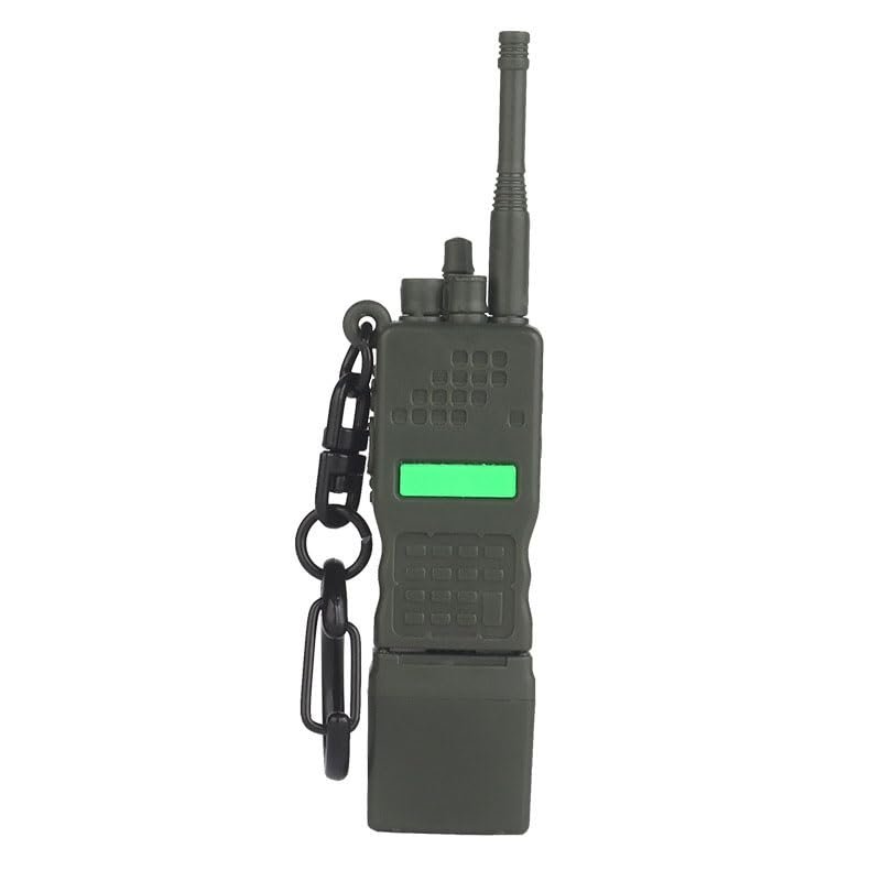 Mini Walkie Talkies Shaped Keychain Tactical Interphone Game Model Key Ring Chain Bag Pendant Ornament Creative Gift Collection