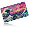 24" x 14" Zoned TCG Playmat, Non Slip Rubber MTG Game Mat, Japanese Waves view 1