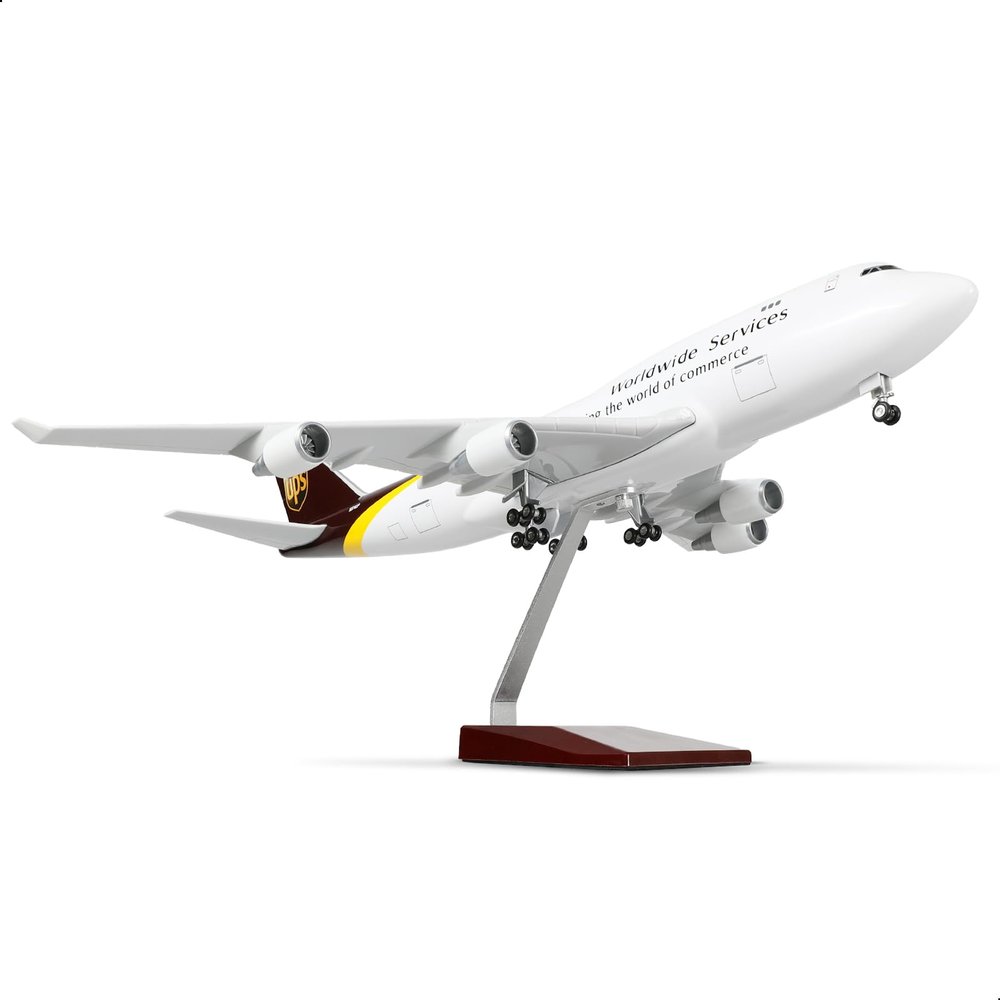 QIYUMOKE 1/160 Compatible for UPS 747 Large Airplane Model with Stand