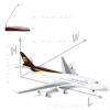 QIYUMOKE 1/160 Compatible for UPS 747 Large Airplane Model with Stand view 2
