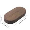 FQRDKT Wooden Base DIY Material Action Figure Display Base Artwork Display Stand Multifunctional for Collections Figures DIY Crafts, Dark Brown L view 4