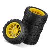 RC Car Parts for Tamiya for Kyosho 1/10 RC Car for Monster Truck for Buggy Tire Tyre Wheel Foam Inserts 12mm Hex 4pcs 118MM(Yellow) view 1