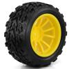 RC Car Parts for Tamiya for Kyosho 1/10 RC Car for Monster Truck for Buggy Tire Tyre Wheel Foam Inserts 12mm Hex 4pcs 118MM(Yellow) view 2