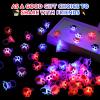 TUWUNA Paw Print LED Light Up Rings 24 Pcs Paw Party Favors Glowing Finger Rings Toys for Pet Puppy Dog Birthday Party Supplies,Classroom Prizes Pinata Goodie Bag Stuffers Gifts view 3