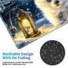 24" x 14" Zoned TCG Playmat, Non Slip Rubber MTG Game Mat, White Snow Dog view 4